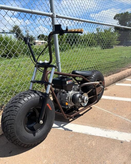 Black and Brown Coleman Mini Bike - Image 2